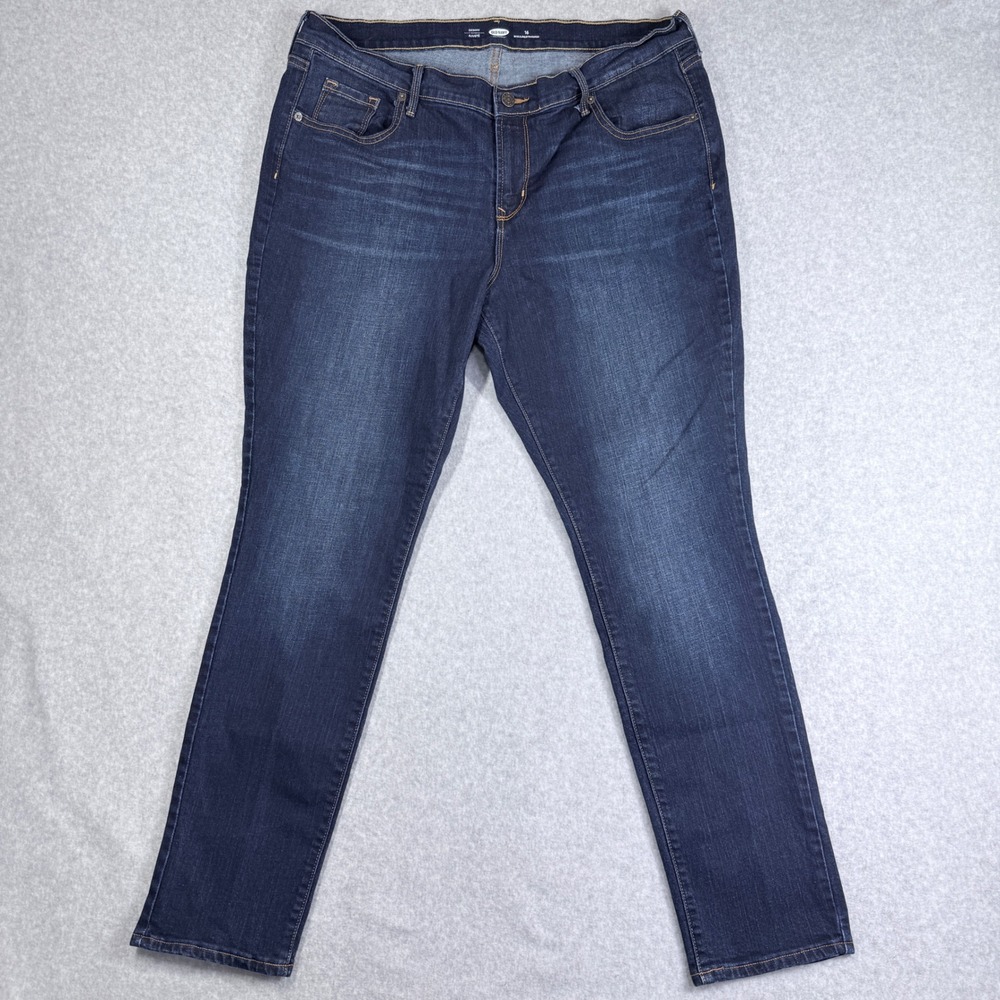 Old Navy Skinny Jeans Womens 16 Regular Dark Wash Blue Stretch Denim